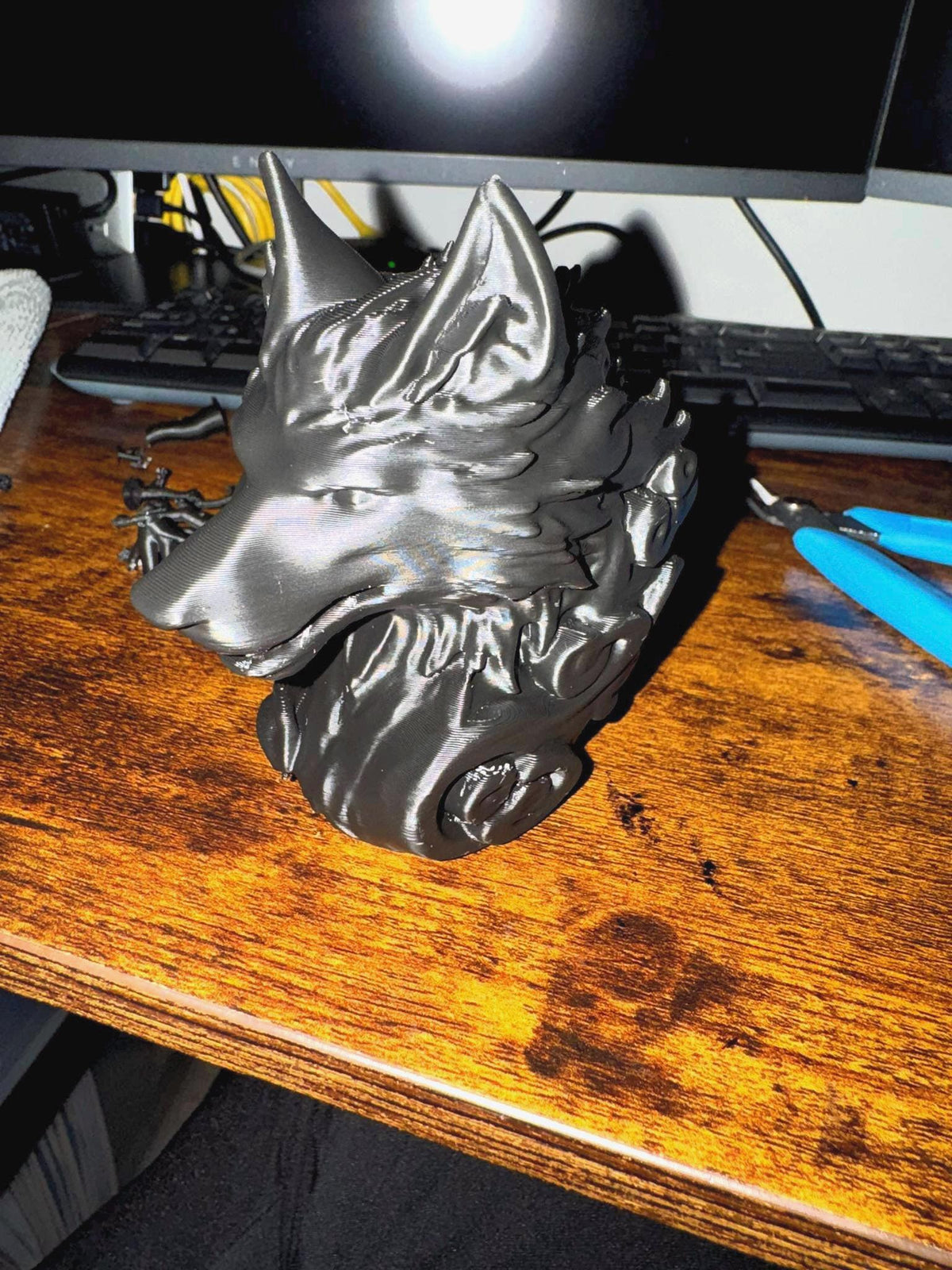 Wolf Head Figurine
